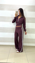 Tuta Lycra Fancy PantaPalazzo e Felpa con Fascia