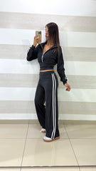 Tuta Lycra Fancy PantaPalazzo e Felpa con Fascia
