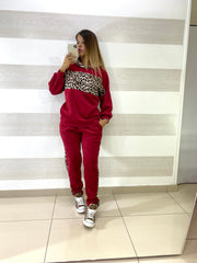 Tuta Thelma Vellutino con Bande Animalier e Punti Luce