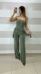 Tuta Tisha Intera a Fascia con Balza Asimmetrica