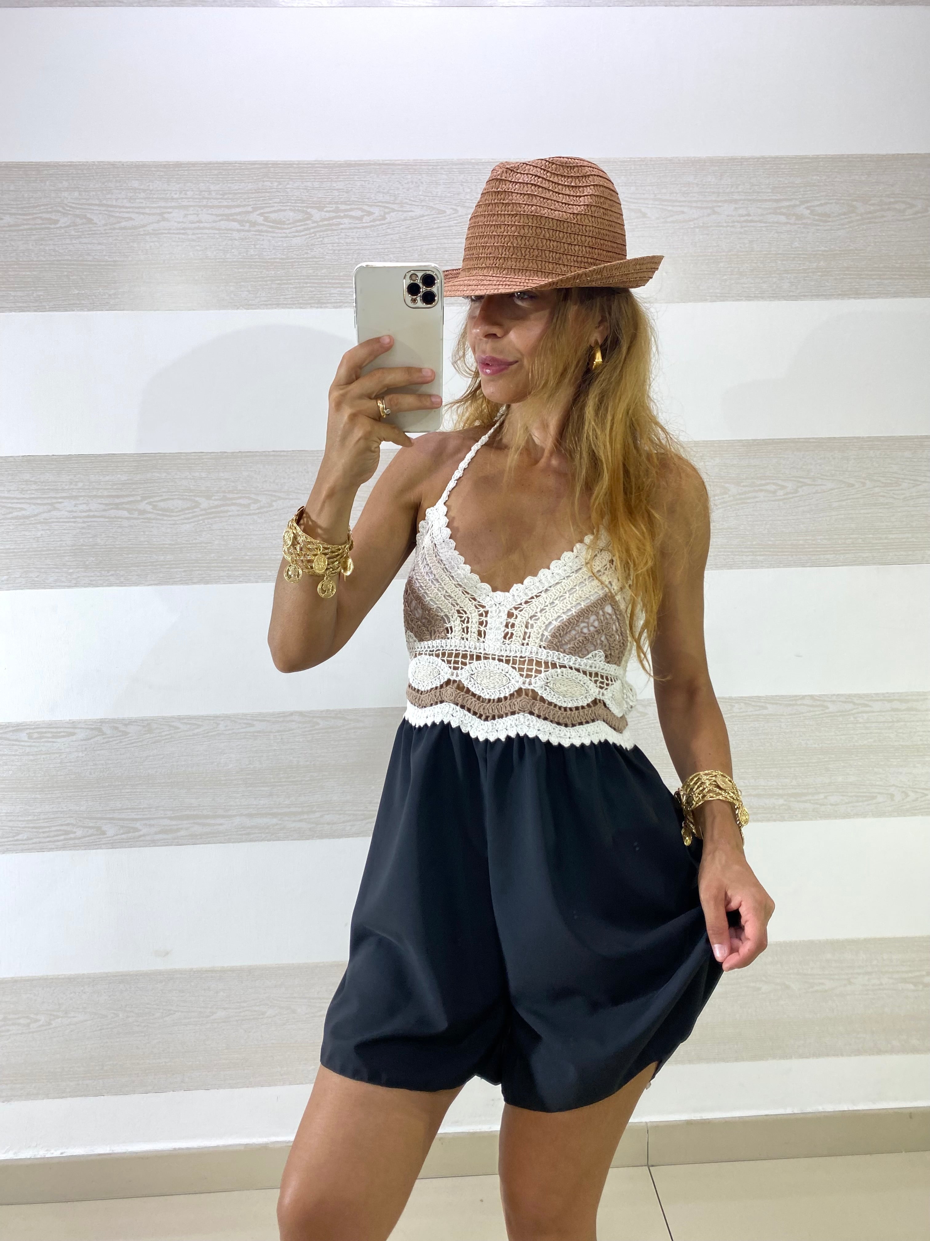 Tutina Tamara Cotone e Crochet