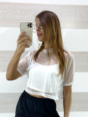 Twin Set Luigia Maglia Tulle e Top con Coppe