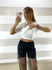 Twin Set Luigia Maglia Tulle e Top con Coppe