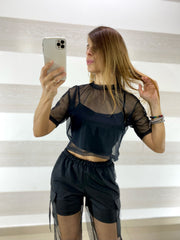 Twin Set Luigia Maglia Tulle e Top con Coppe