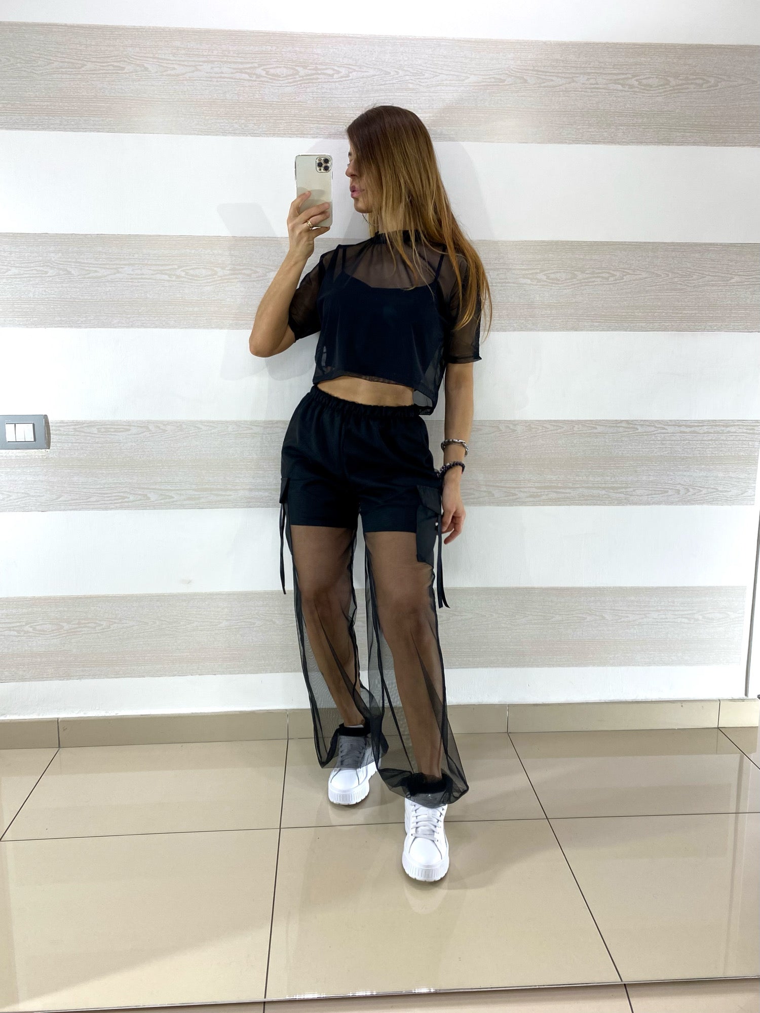 Twin Set Luigia Maglia Tulle e Top con Coppe