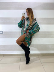 Vestito Camicia Althea Satin Fantasia Catene