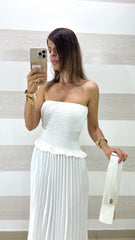 Vestito Belinda con Ruches e Plissè