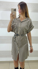 Vestito Camicia Martina Righe Verticali