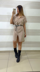 Vestito Camicia Martina Righe Verticali