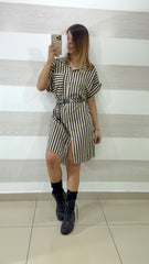 Vestito Camicia Martina Righe Verticali