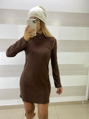 Vestito Cayley Tipo Lanettina Collo Alto