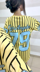 Vestito Cecily Maximaglia Rigata con Numero e Scritta Los Angeles