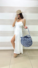 Vestito Charita con Bottoncini Effetto Corsetto