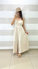 Vestito Charita con Bottoncini Effetto Corsetto