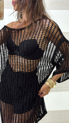 Vestito Chryssa a Rete Traforato con Lurex