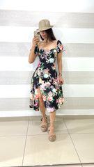 Vestito Colleen a Fiori con Maniche Palloncino