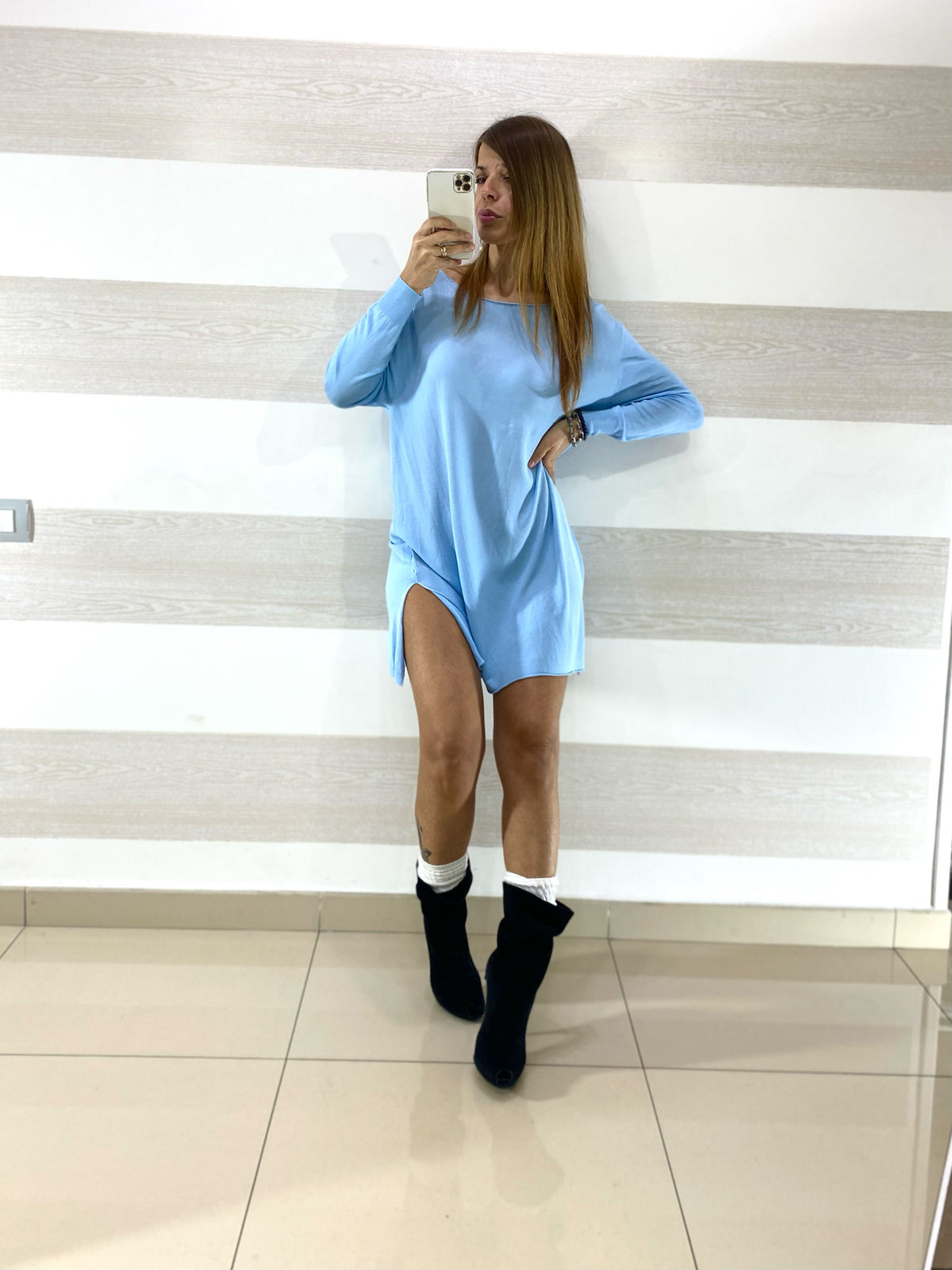 Vestito Dania con Spacchetti Laterali