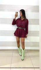 Vestito Darla Tipo Chiffon con Shorts Inclusi