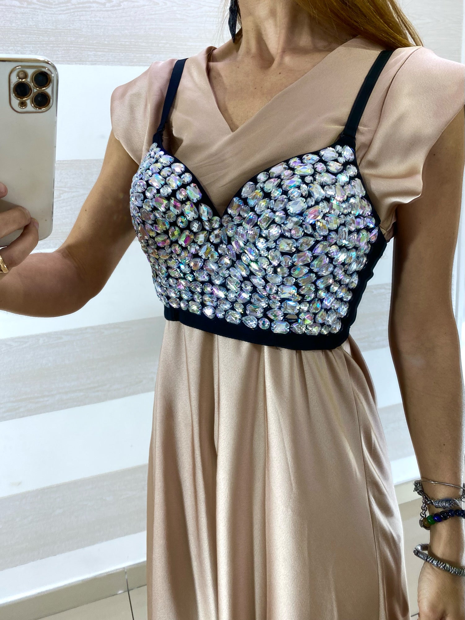 Vestito Flavia1 Satin Lungo Giromanica