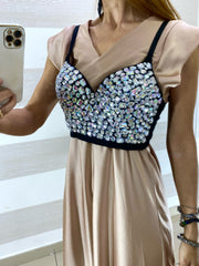 Vestito Flavia1 Satin Lungo Giromanica