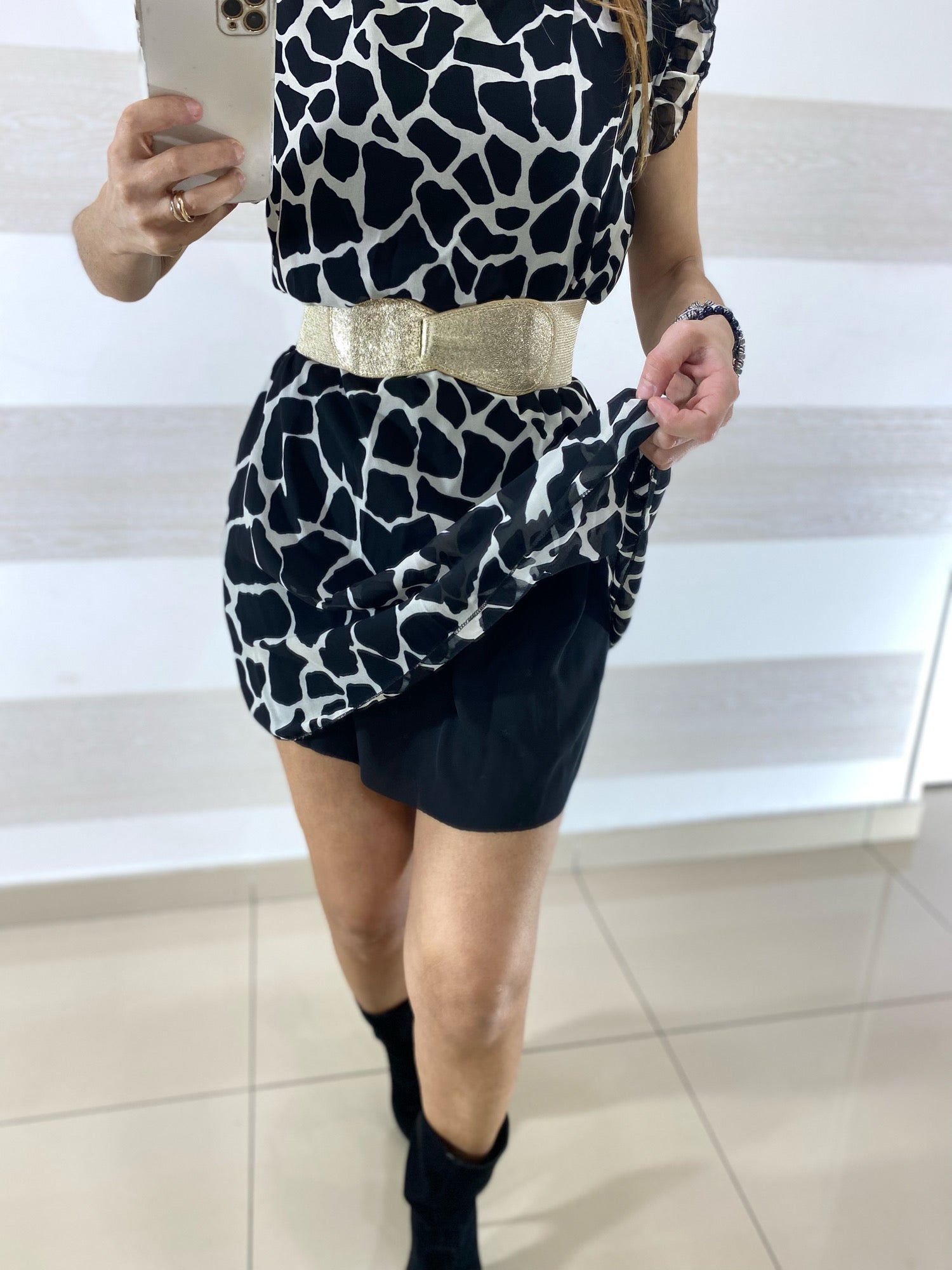 Vestito Katiuscia Fantasia Animalier Muccata