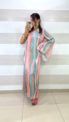 Vestito Lungo Carlyn Taglio Asimmetrico Monospalla Satin