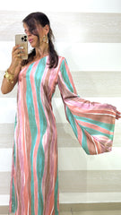 Vestito Lungo Carlyn Taglio Asimmetrico Monospalla Satin