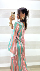 Vestito Lungo Carlyn Taglio Asimmetrico Monospalla Satin