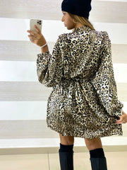 Vestito Margery Maculato con Ruches