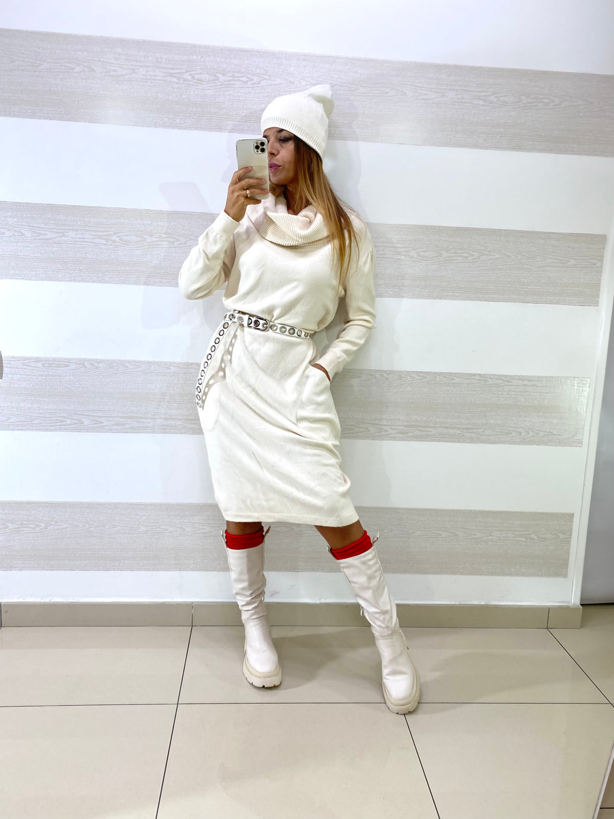 Vestito Michal Tipo Lanettina Collo Morbido