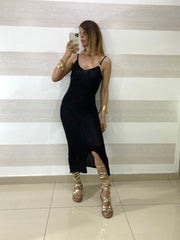 Vestito Priscilla in Filo Lurex con Applicazione Oro