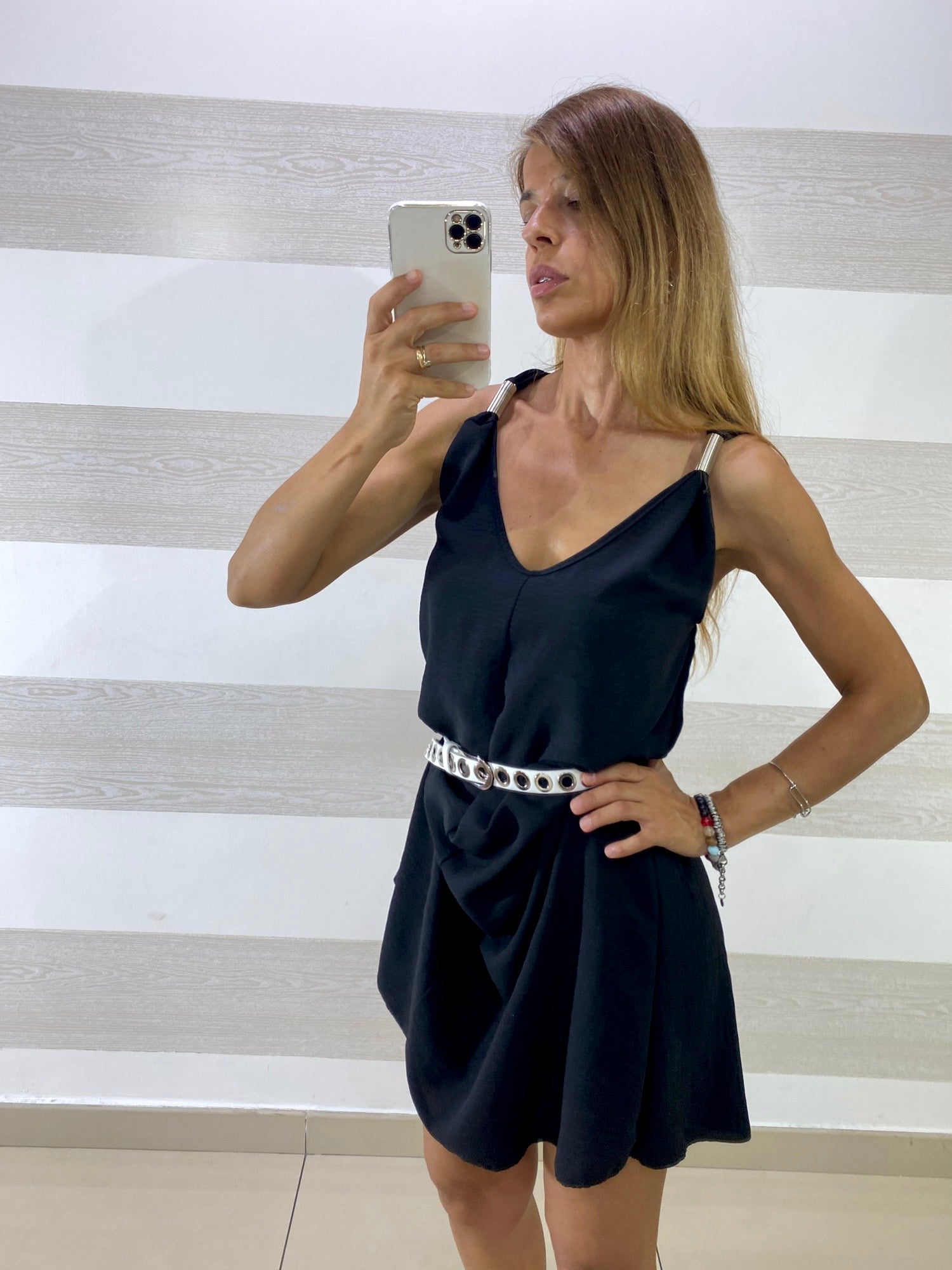 Vestito Senia con Applicazione alle Bretelle