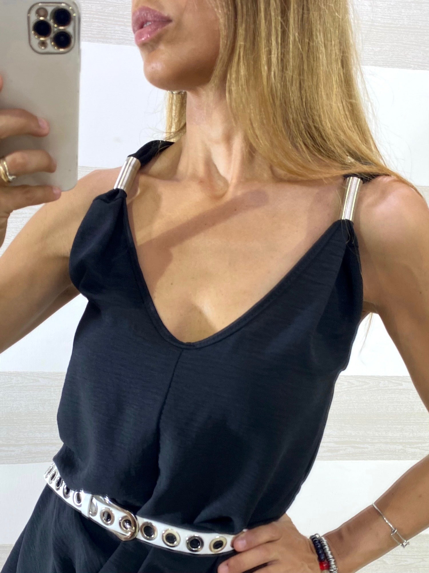 Vestito Senia con Applicazione alle Bretelle
