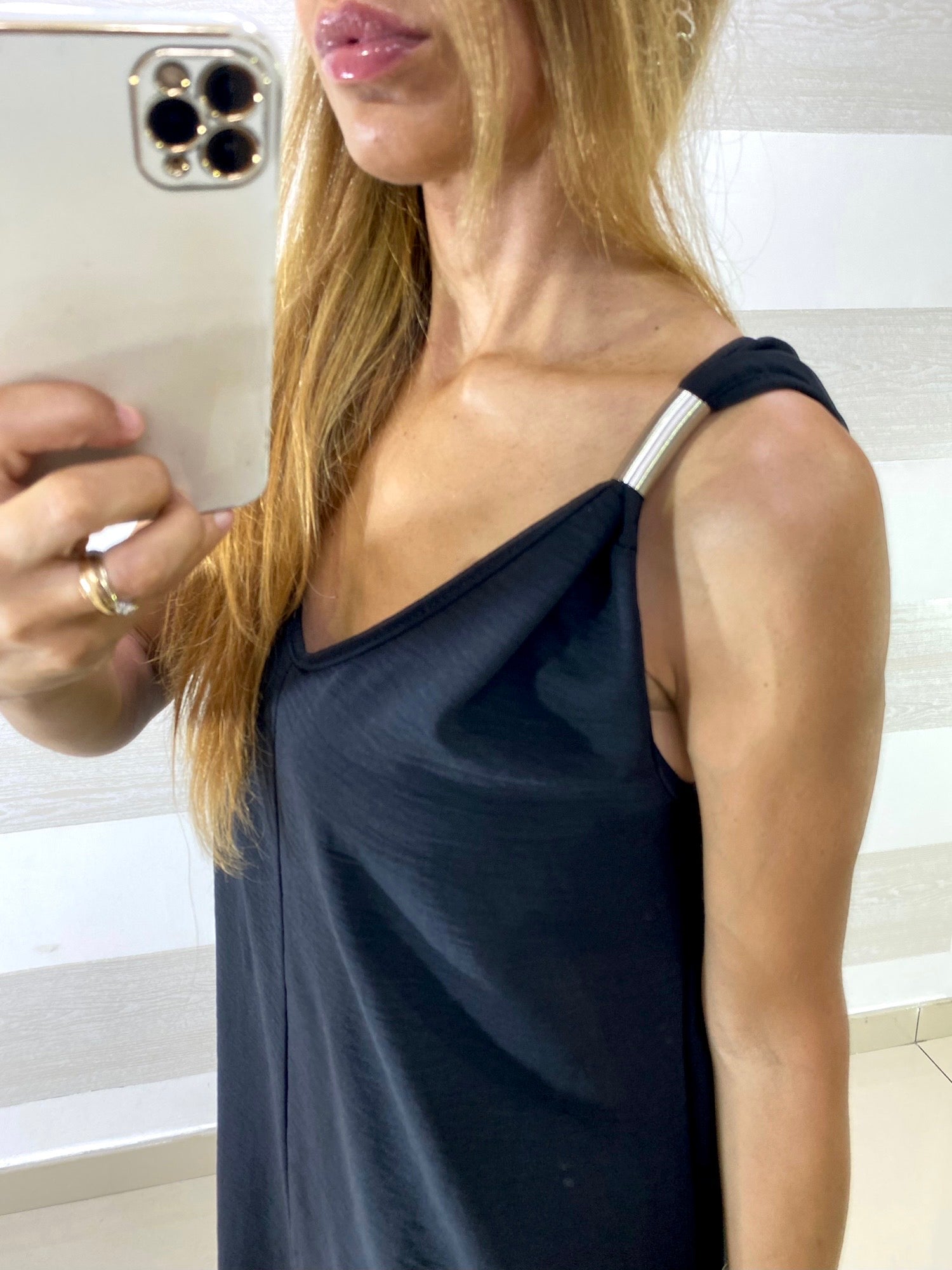 Vestito Senia con Applicazione alle Bretelle