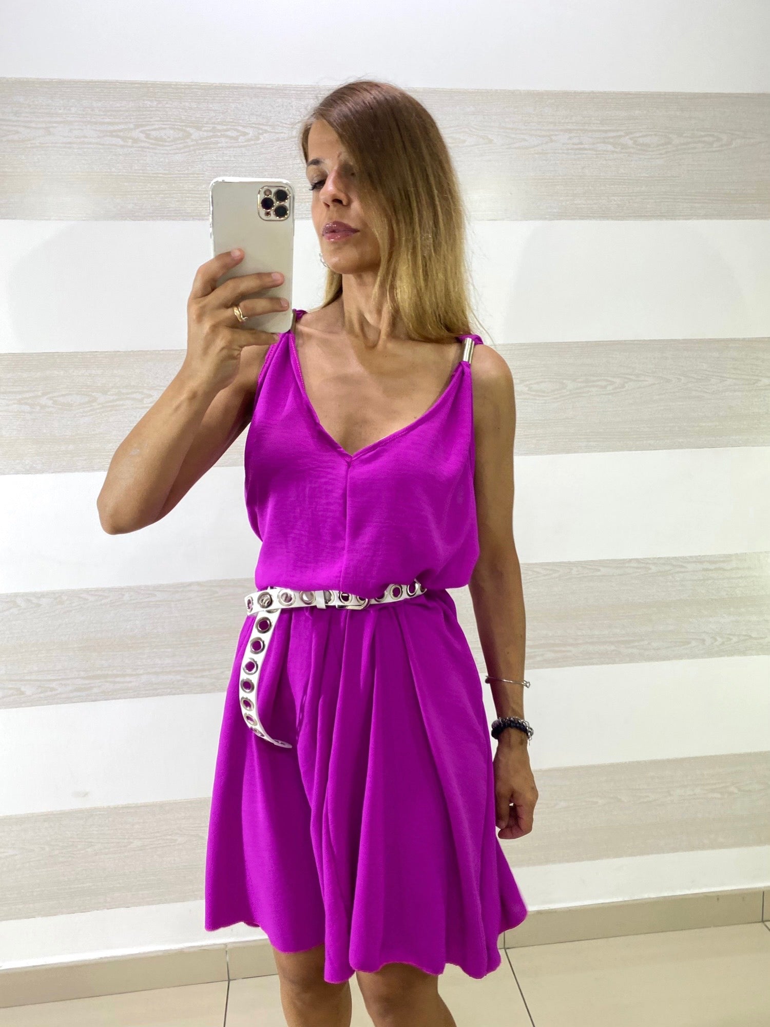 Vestito Senia con Applicazione alle Bretelle