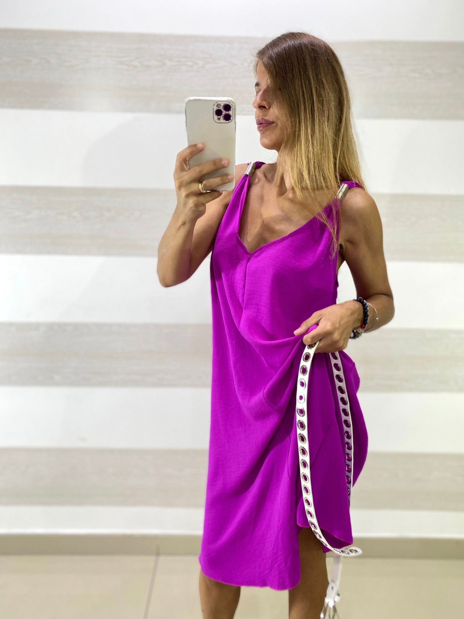 Vestito Senia con Applicazione alle Bretelle