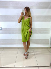 Vestito Senia con Applicazione alle Bretelle