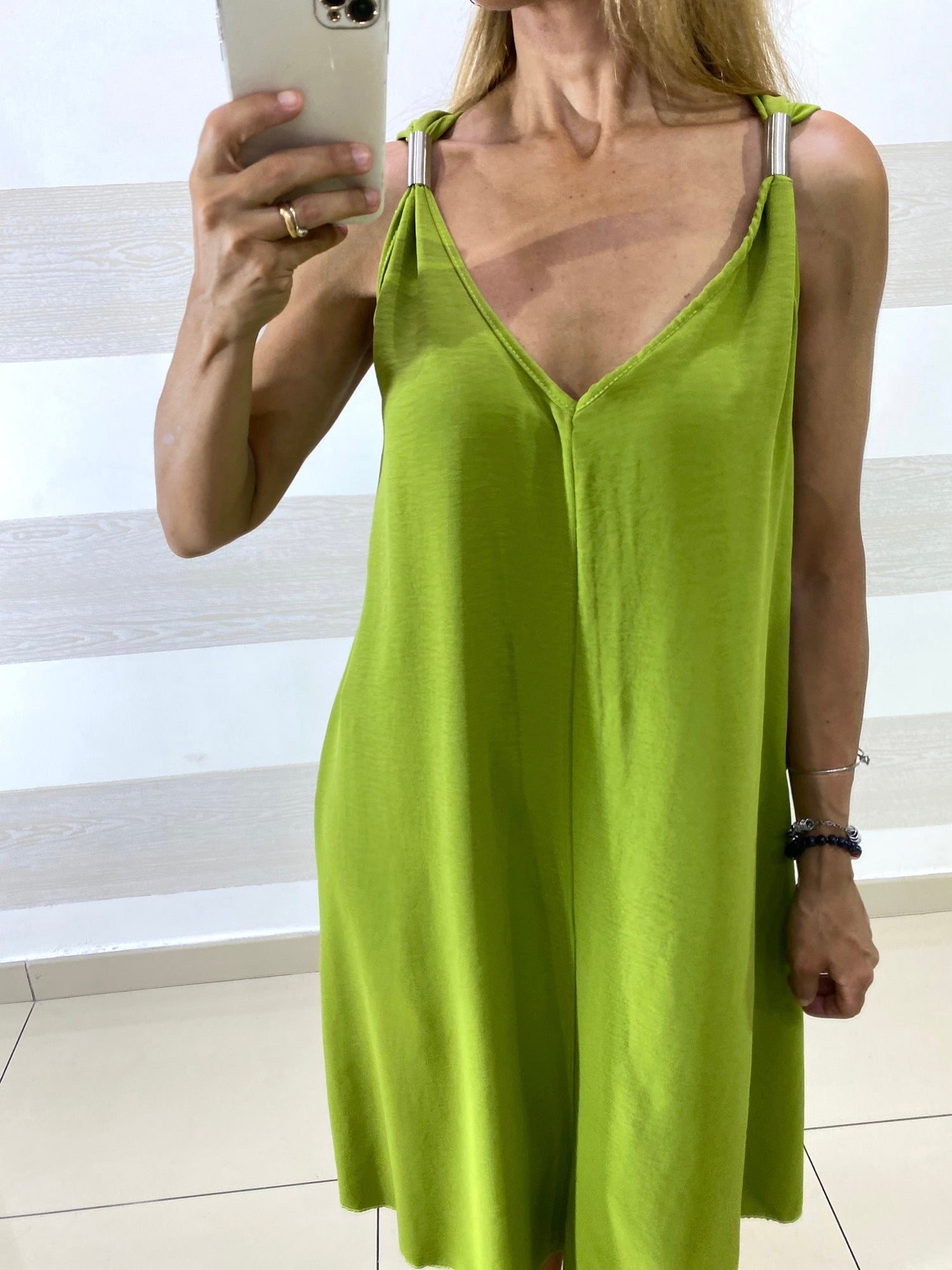Vestito Senia con Applicazione alle Bretelle