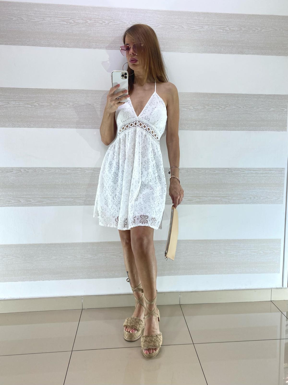 Vestito Sofia Pizzo Sangallo con Coppe