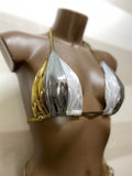 Bikini Uma1 Metallic Brasiliana e Triangolini Regolabili