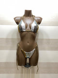 Bikini Uma1 Metallic Brasiliana e Triangolini Regolabili